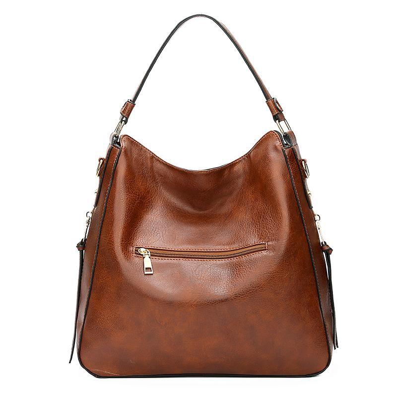 Luxury Leather Hobo Anti-Theft Handbag + FREE Pouch Wallet — image 6