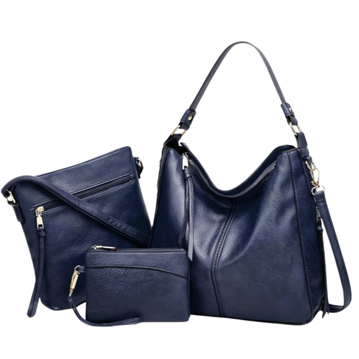 Blue — Hobo Bag + Crossbody + Wallet