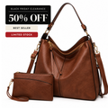 Luxury Leather Hobo Anti-Theft Handbag + FREE Pouch Wallet